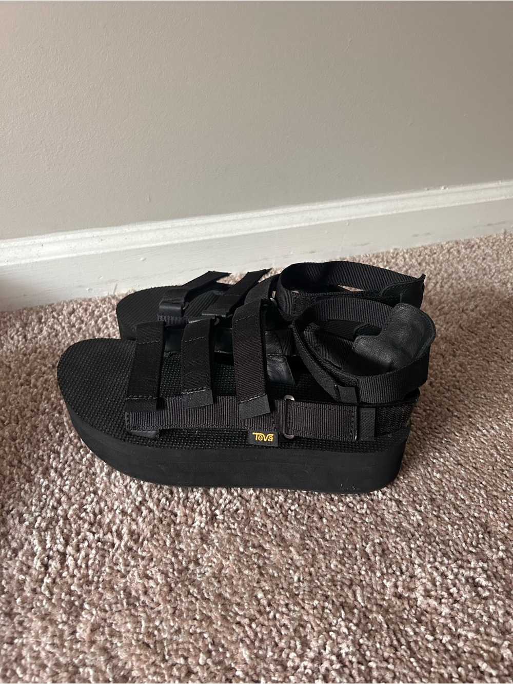 Teva Black Elevated Sport Sandals